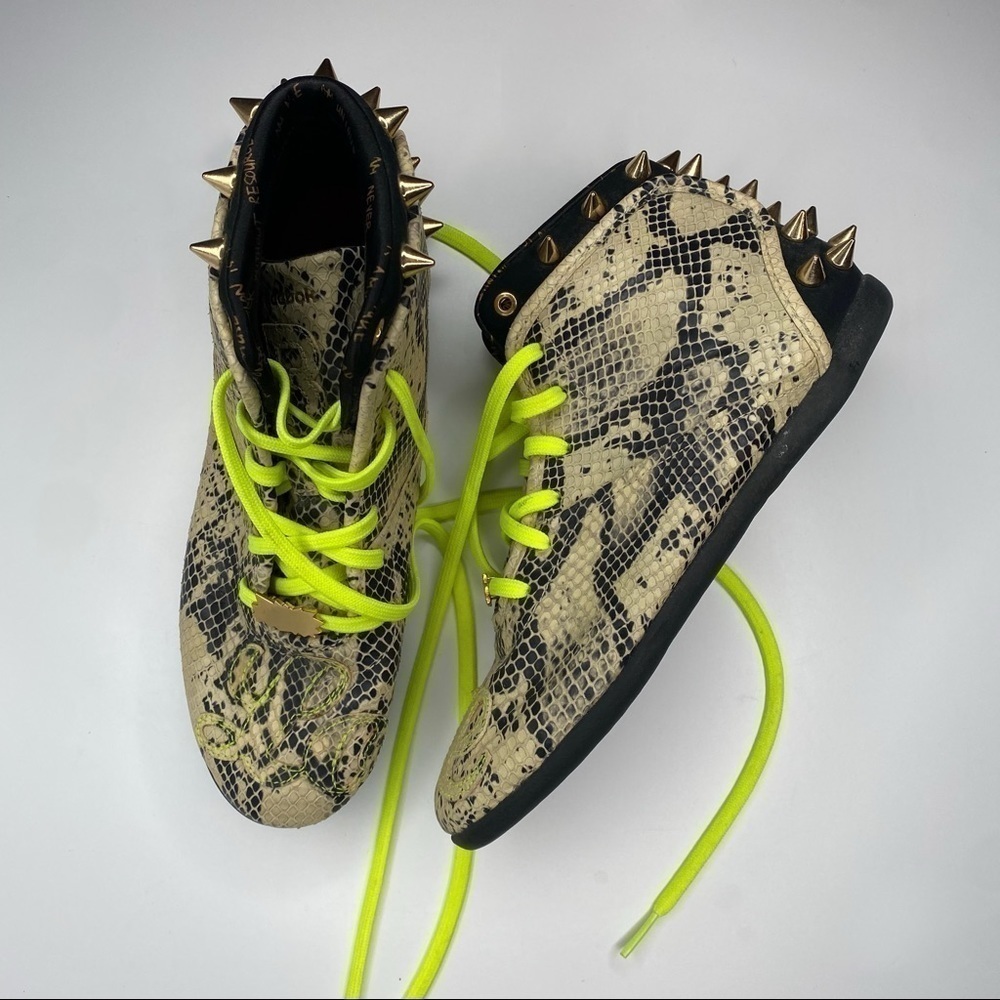 Melody Ehsani X Reebok Love Snakeskin Spike Sneakers 7.5